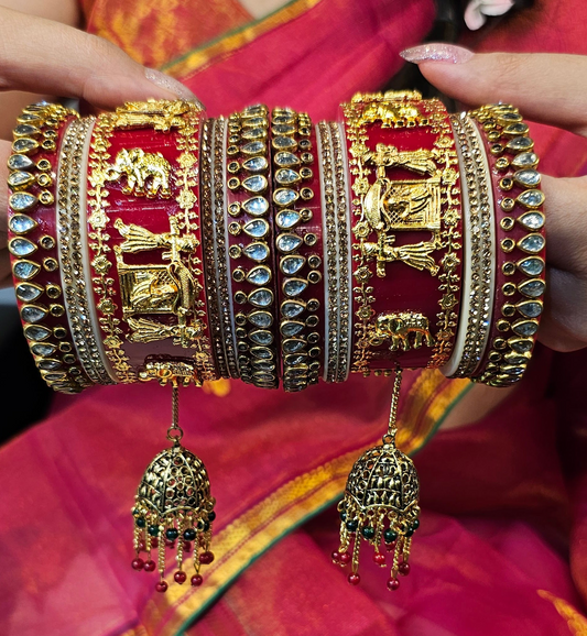 Rajwada chuda set (Elephant design)