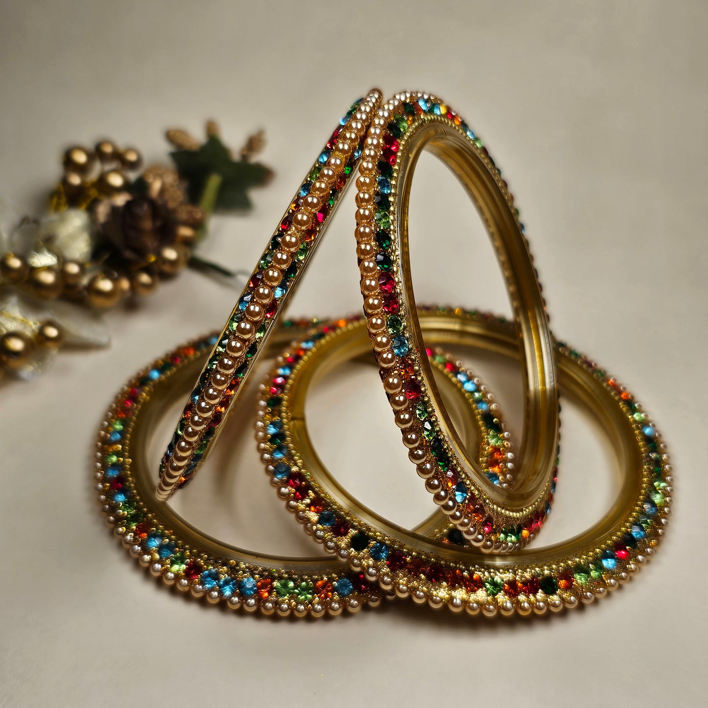 Moti Glass Bangle Set