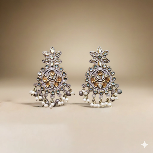 Dual tone Earrings