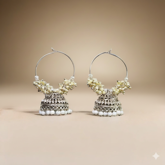 Chanbali Bead Jhumkas