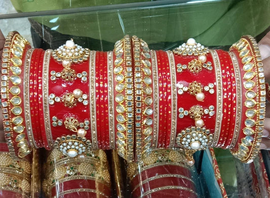 Rajwada Red Chuda Set
