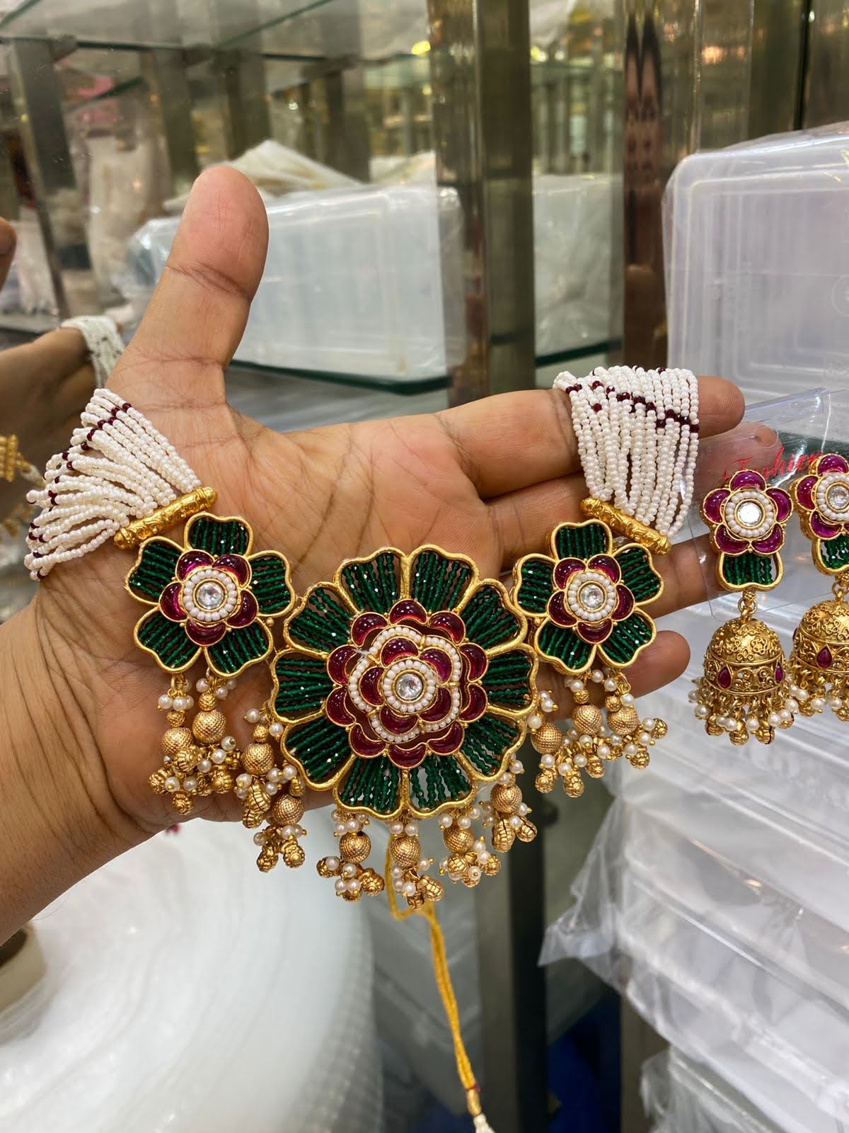 Floral Meenakari Set