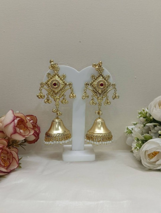 Kashmiri Red Jhumkas