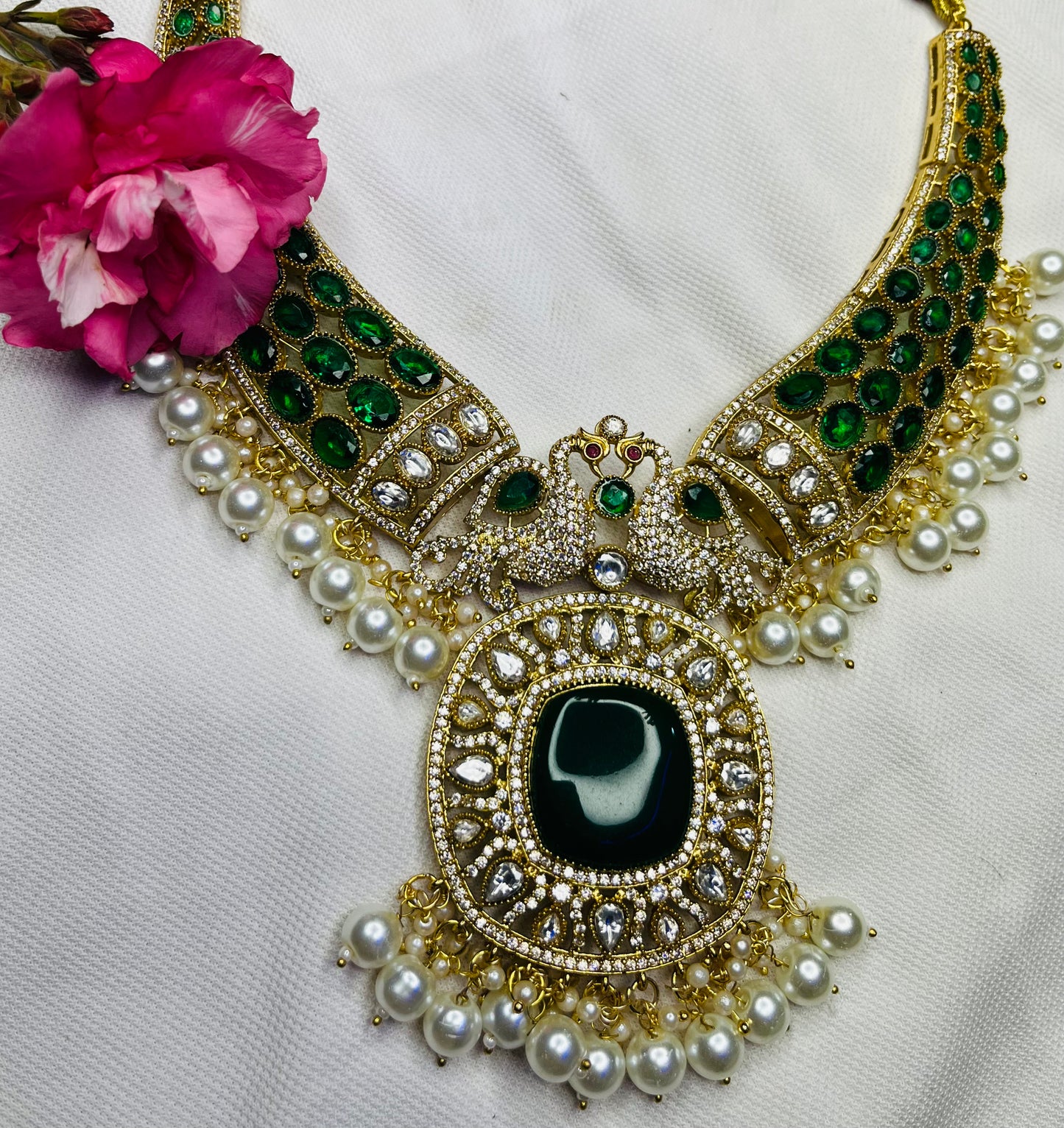 Peacock Doublet Stone Set