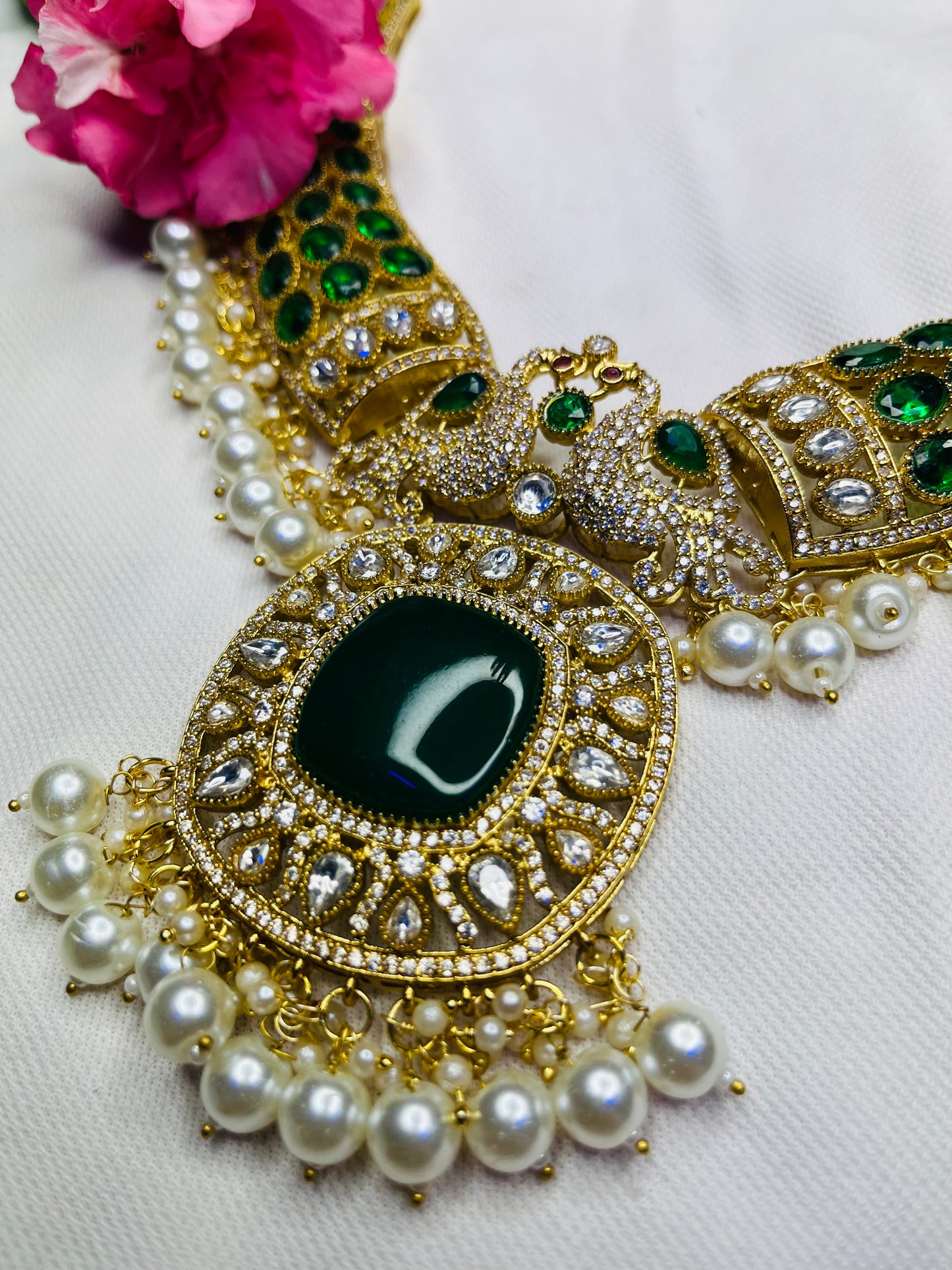 Peacock Doublet Stone Set