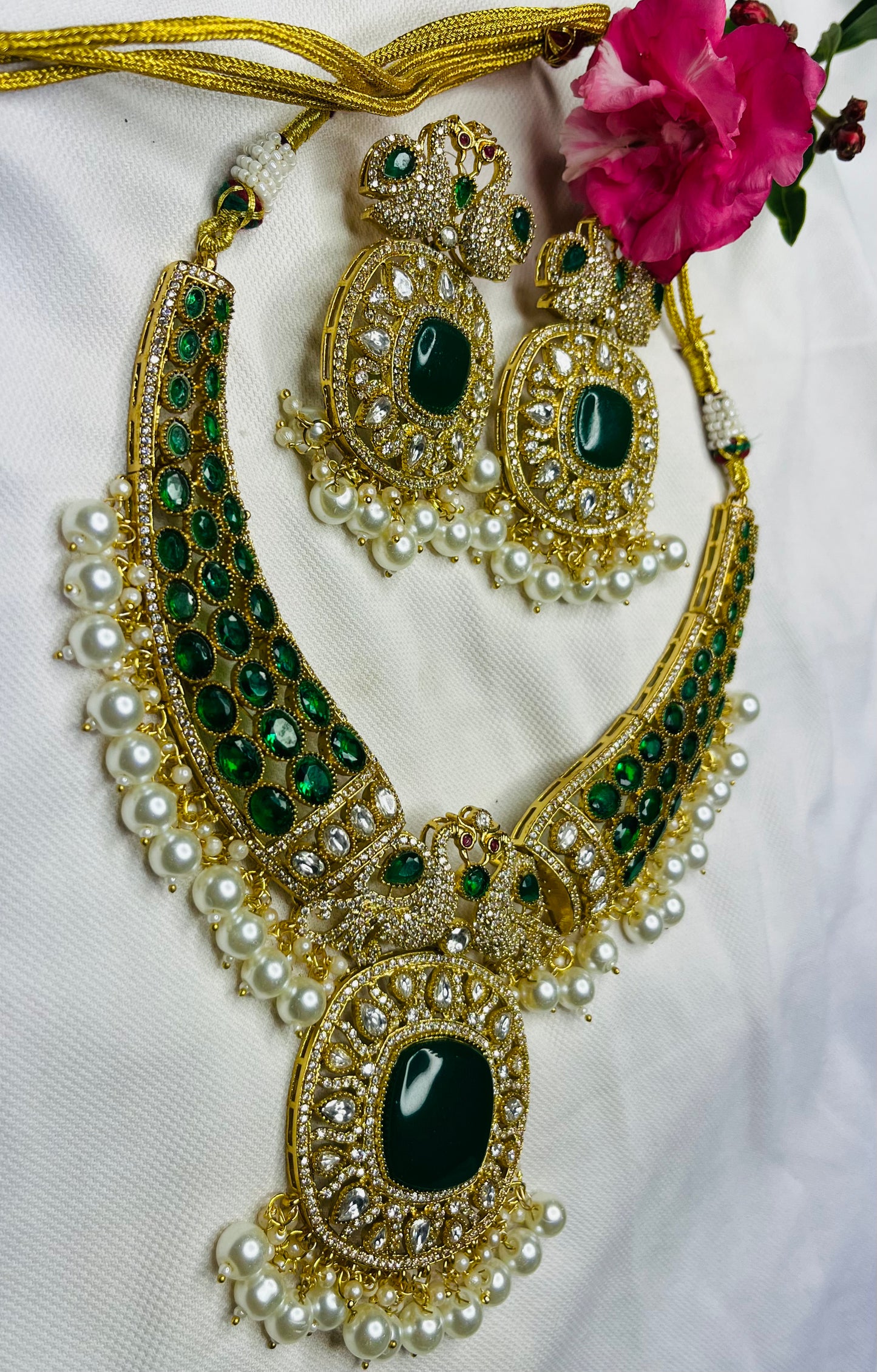 Peacock Doublet Stone Set
