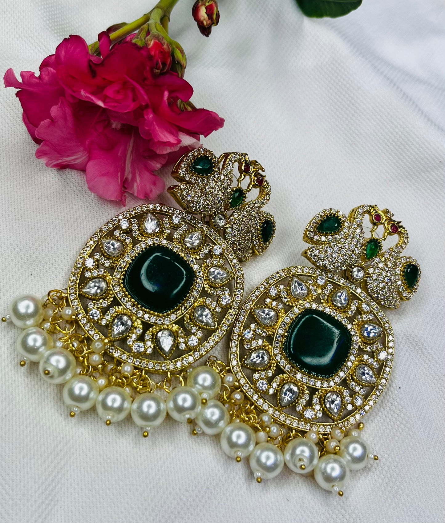 Peacock Doublet Stone Set