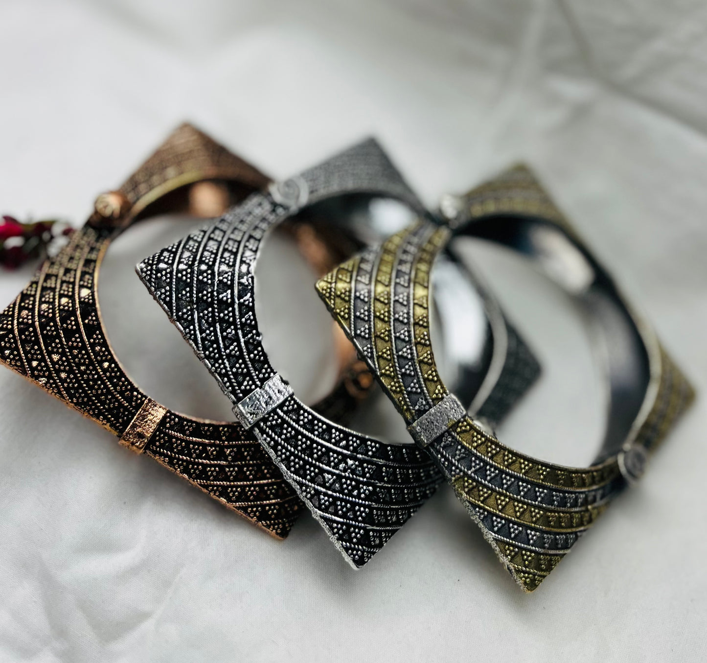 Rectangle Oxidized Kada