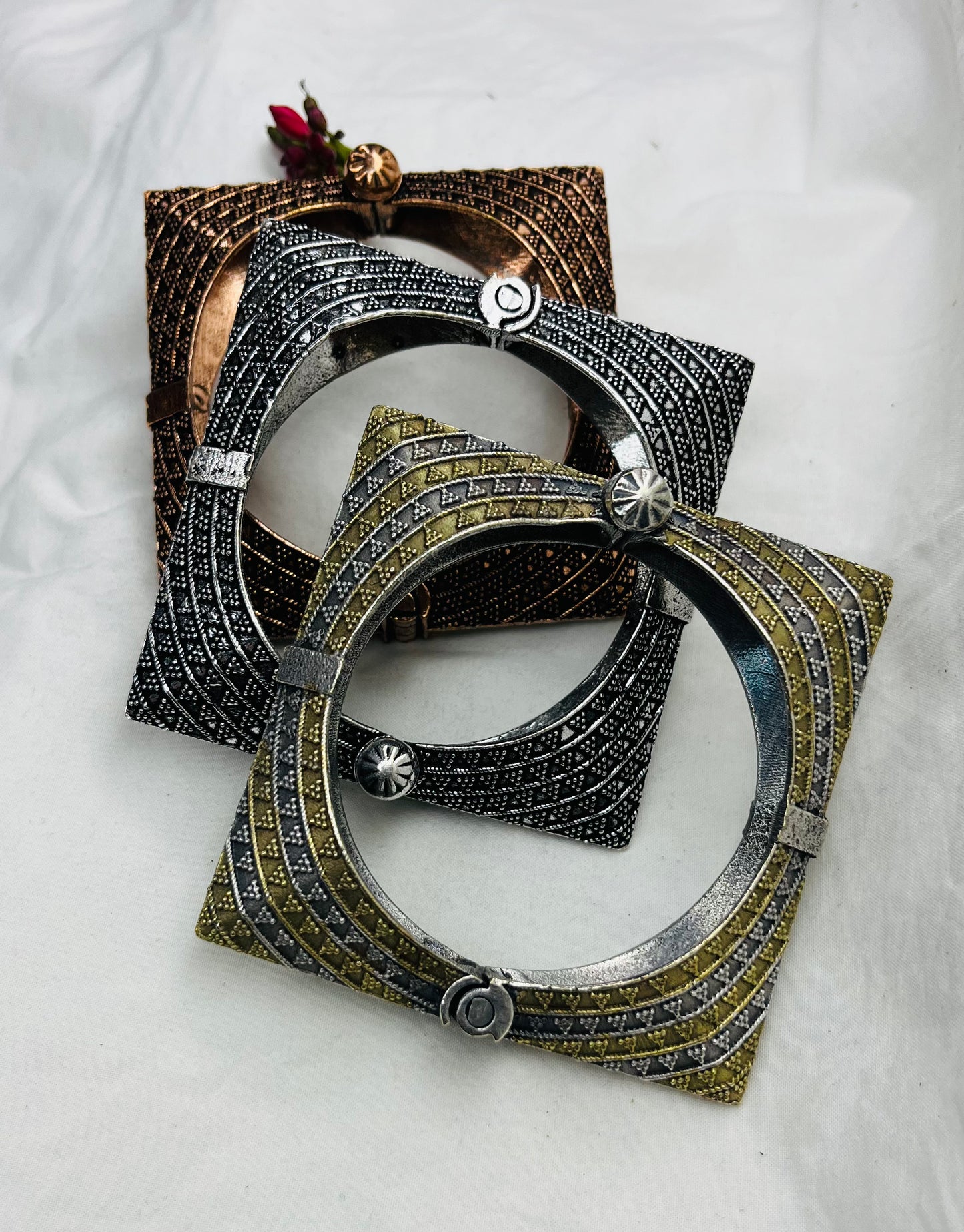 Rectangle Oxidized Kada