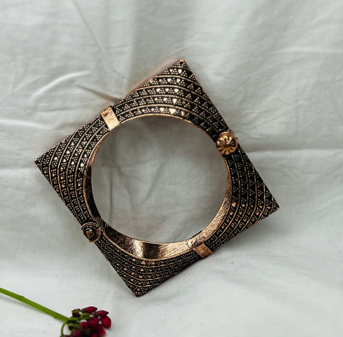 Rectangle Oxidized Kada