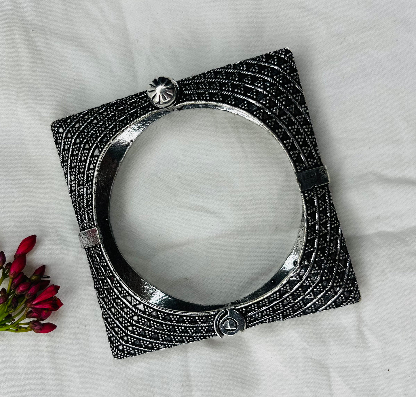 Rectangle Oxidized Kada