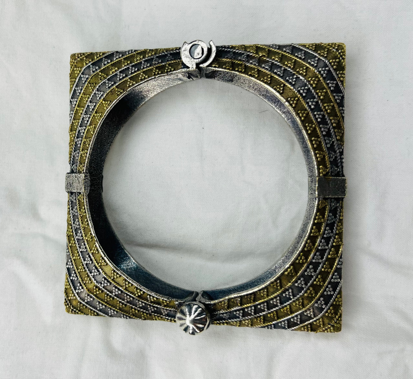 Rectangle Oxidized Kada