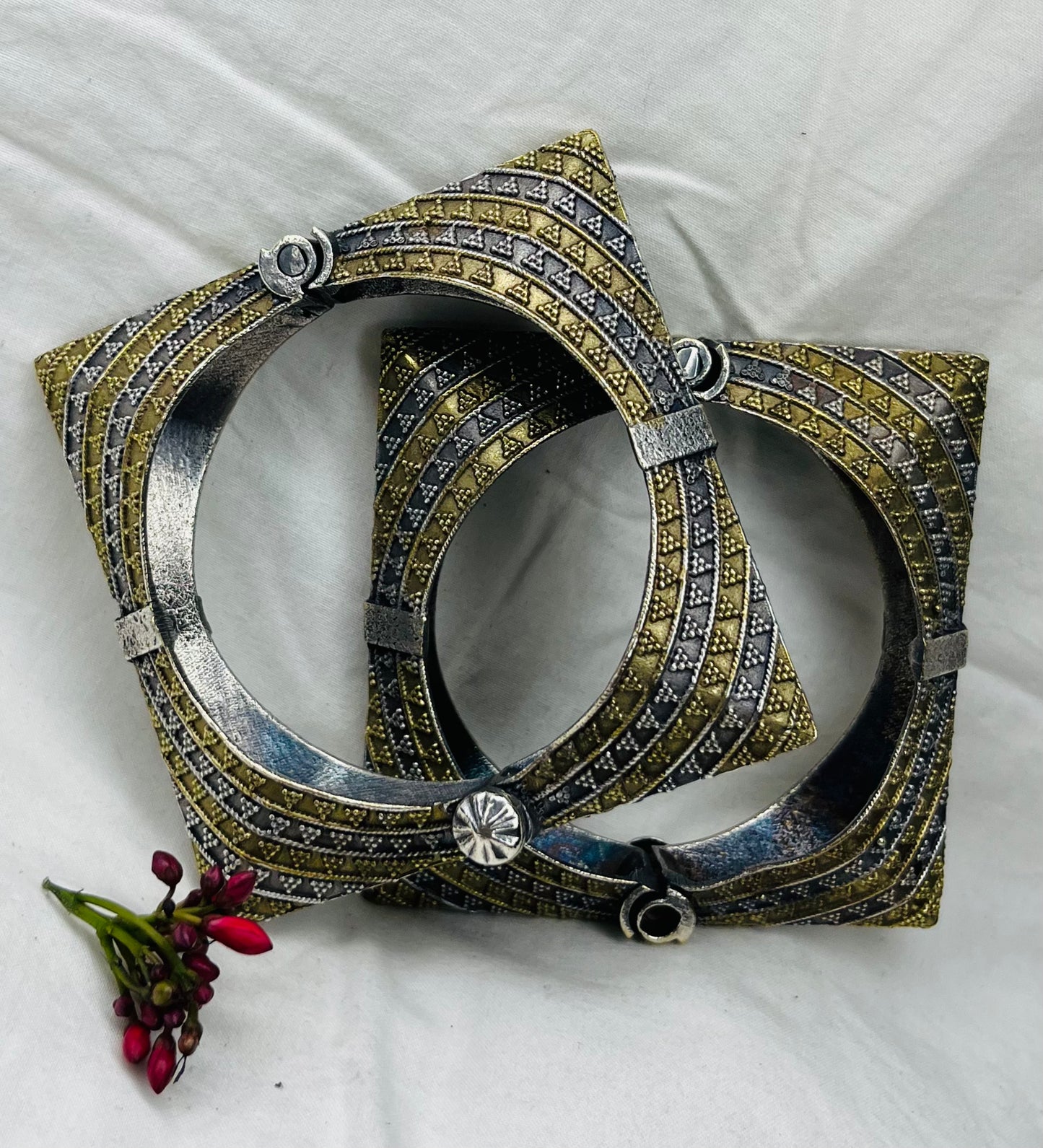Rectangle Oxidized Kada