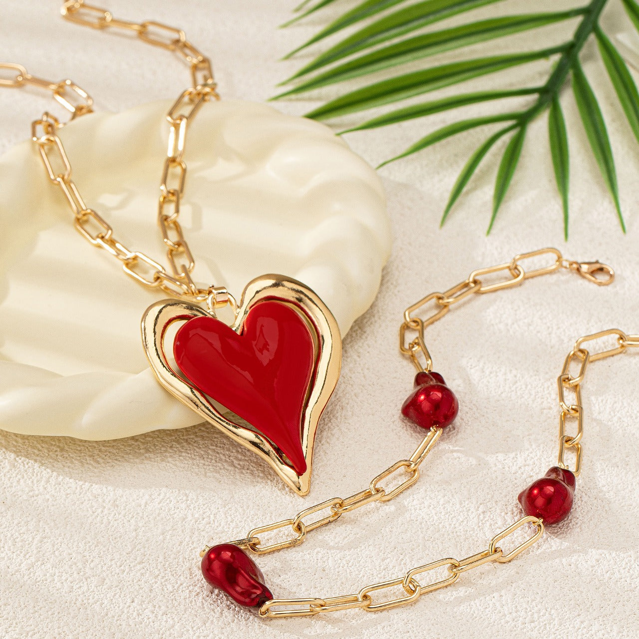 Red Heartfall Necklace