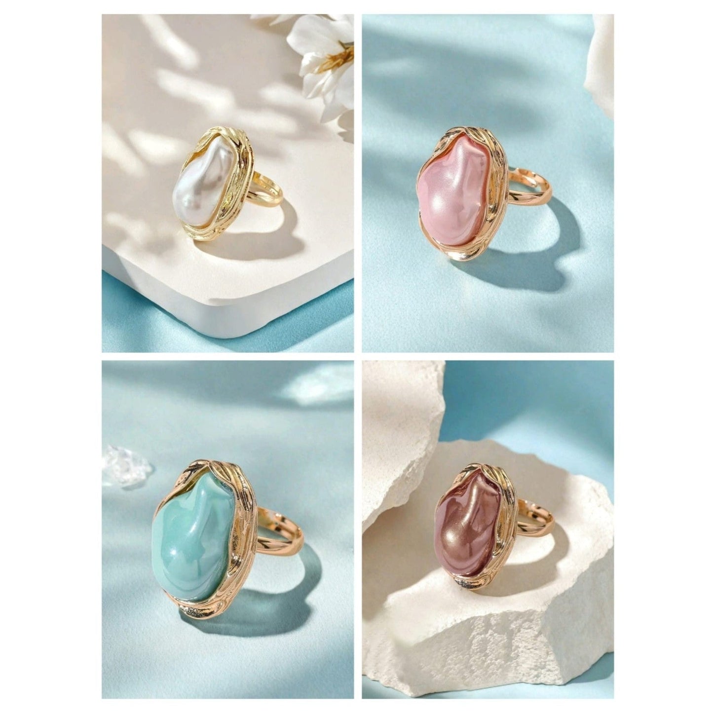 Chromatic Quartet Rings - Set of 4