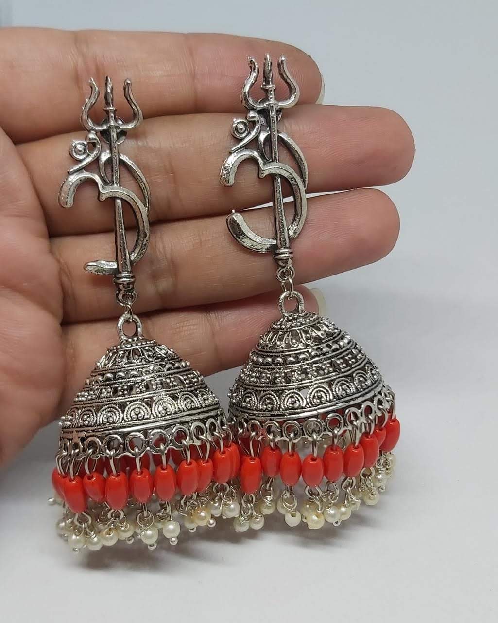 Om Trishul Earrings