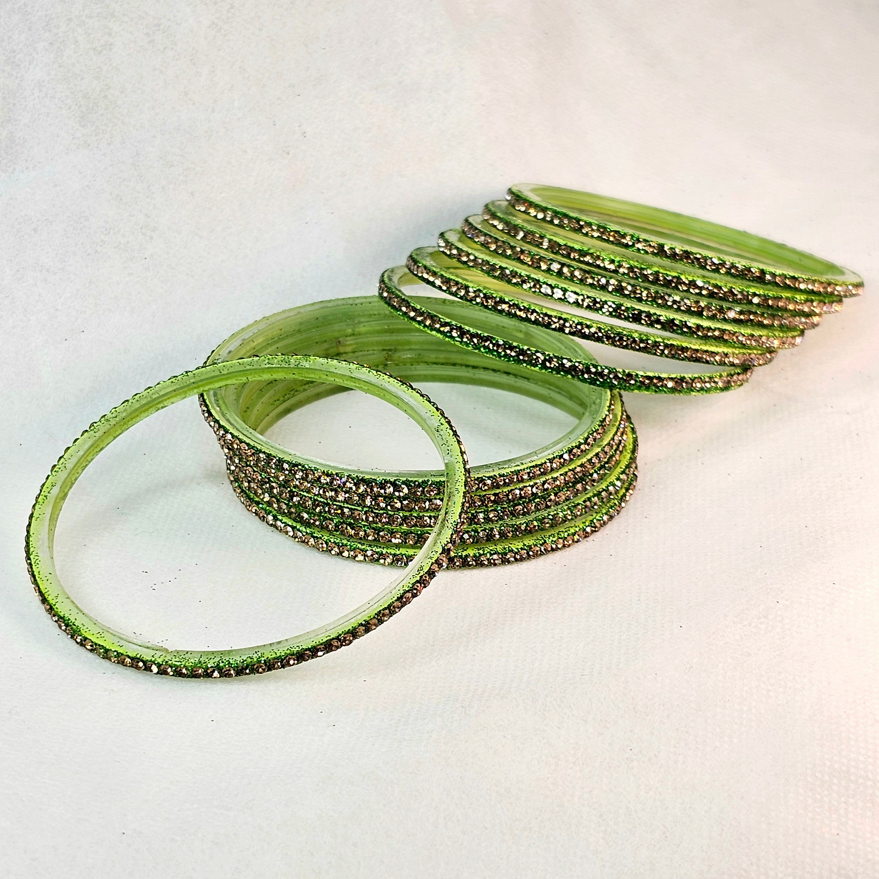 Shimmery Glass Bangles