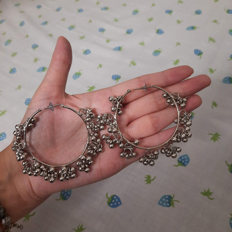 Silver Ghunghru Baali