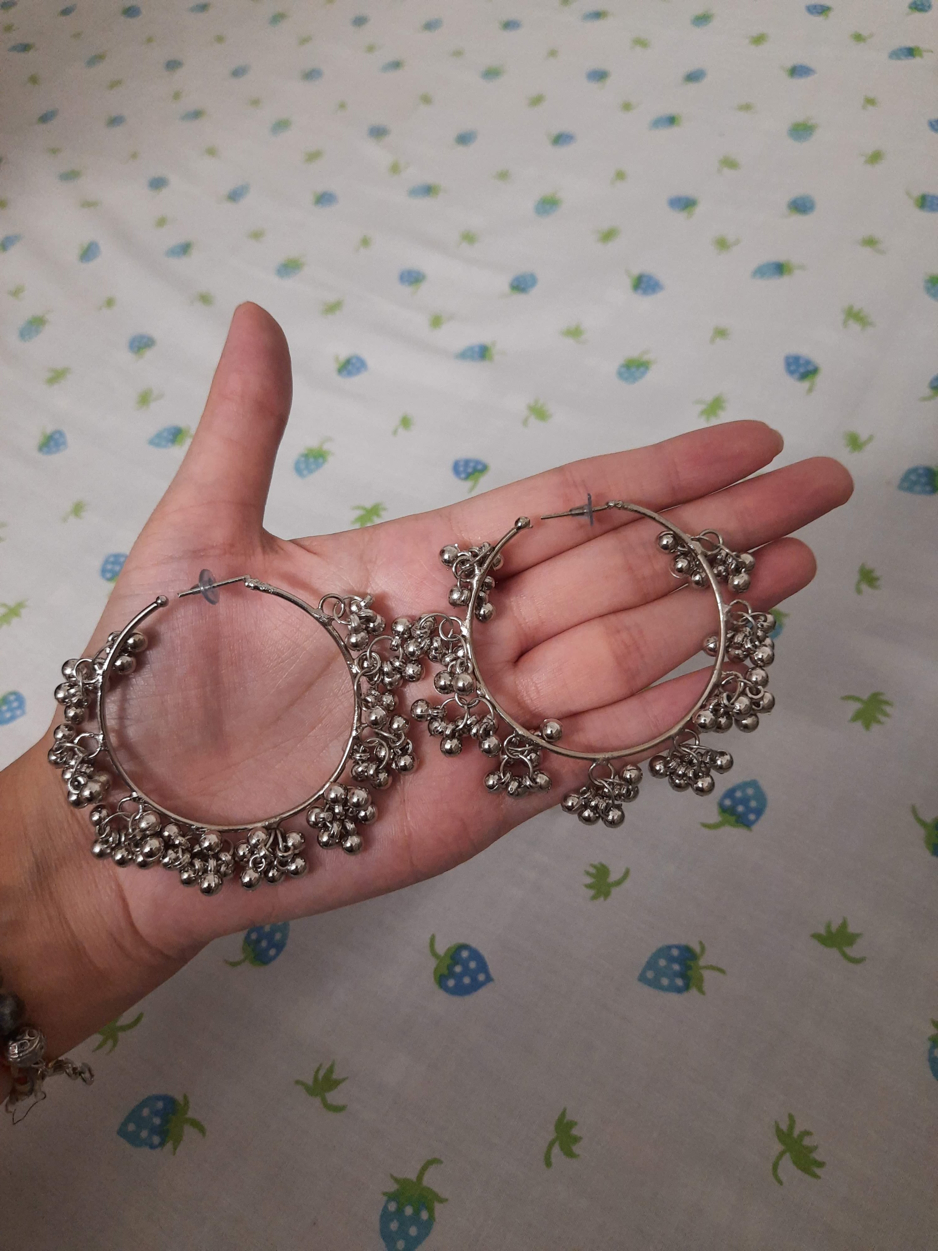 Silver Ghunghru Baali