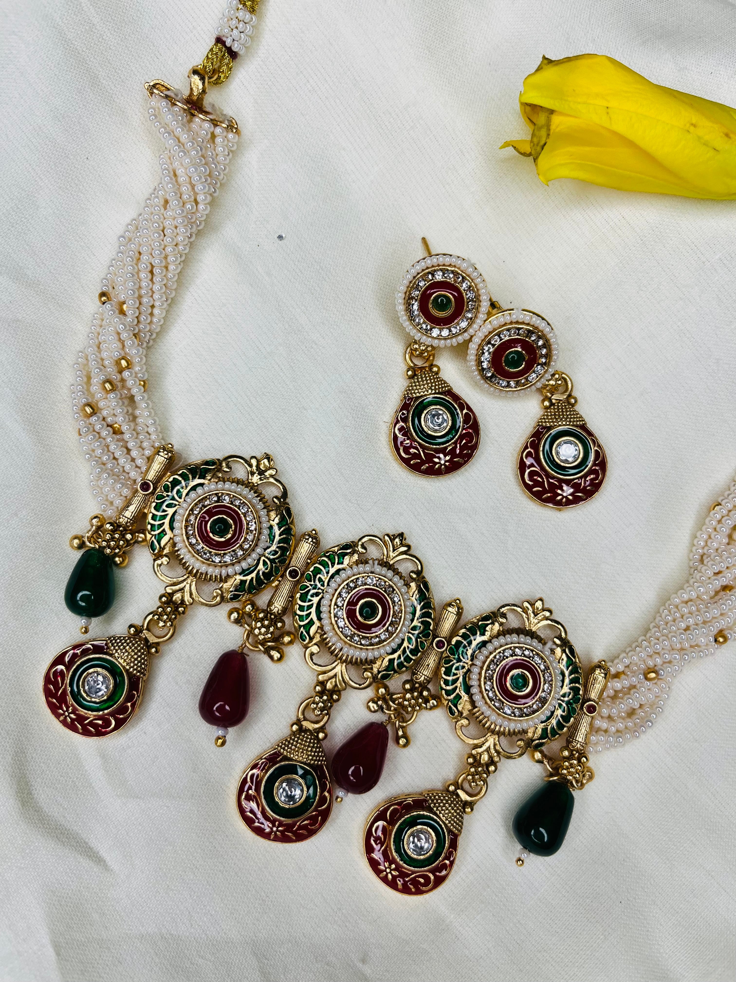 Meenakari Choker Set
