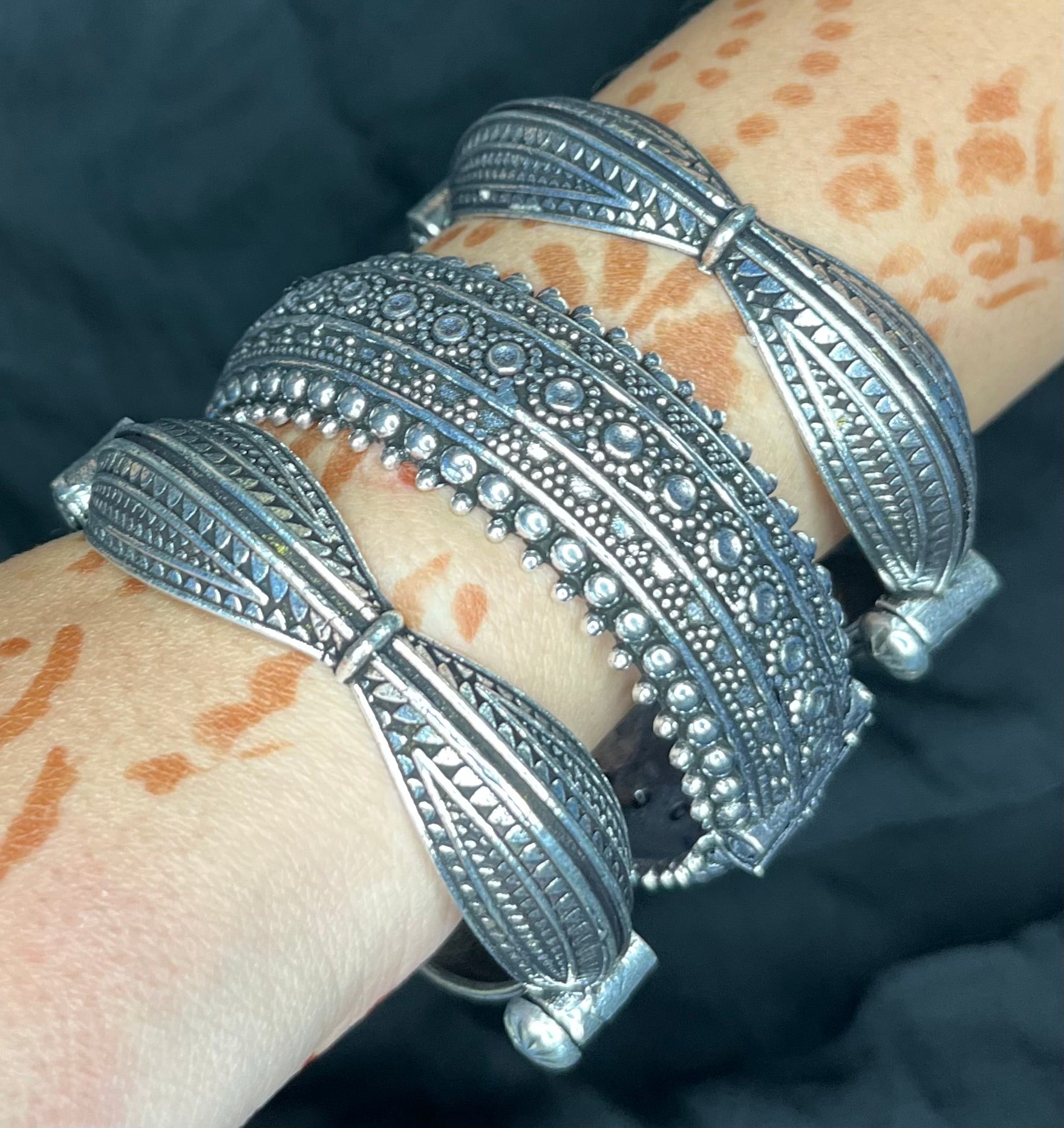 Silver Replica Kada Combo