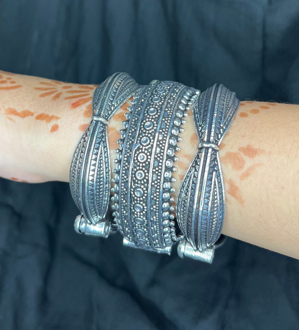 Silver Replica Kada Combo