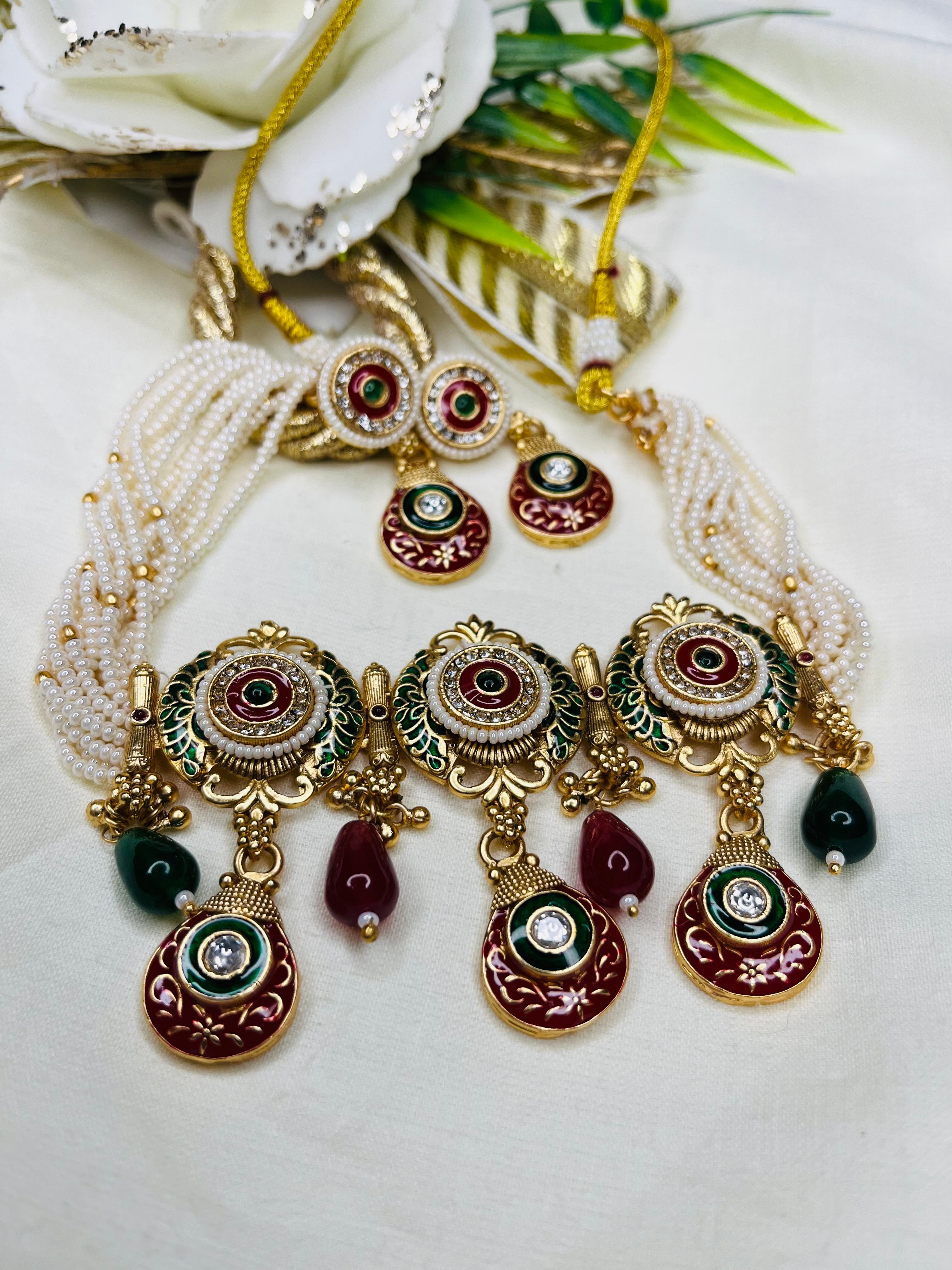 Meenakari Choker Set