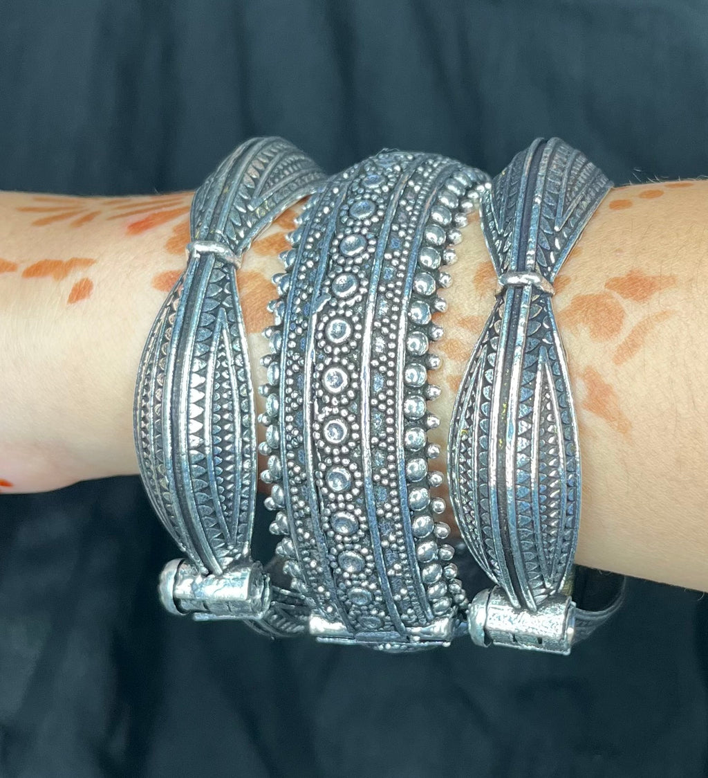 Silver Replica Kada Combo