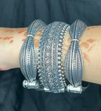 Silver Replica Kada Combo