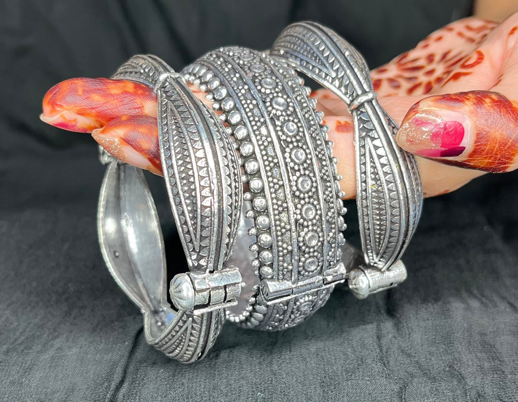 Silver Replica Kada Combo