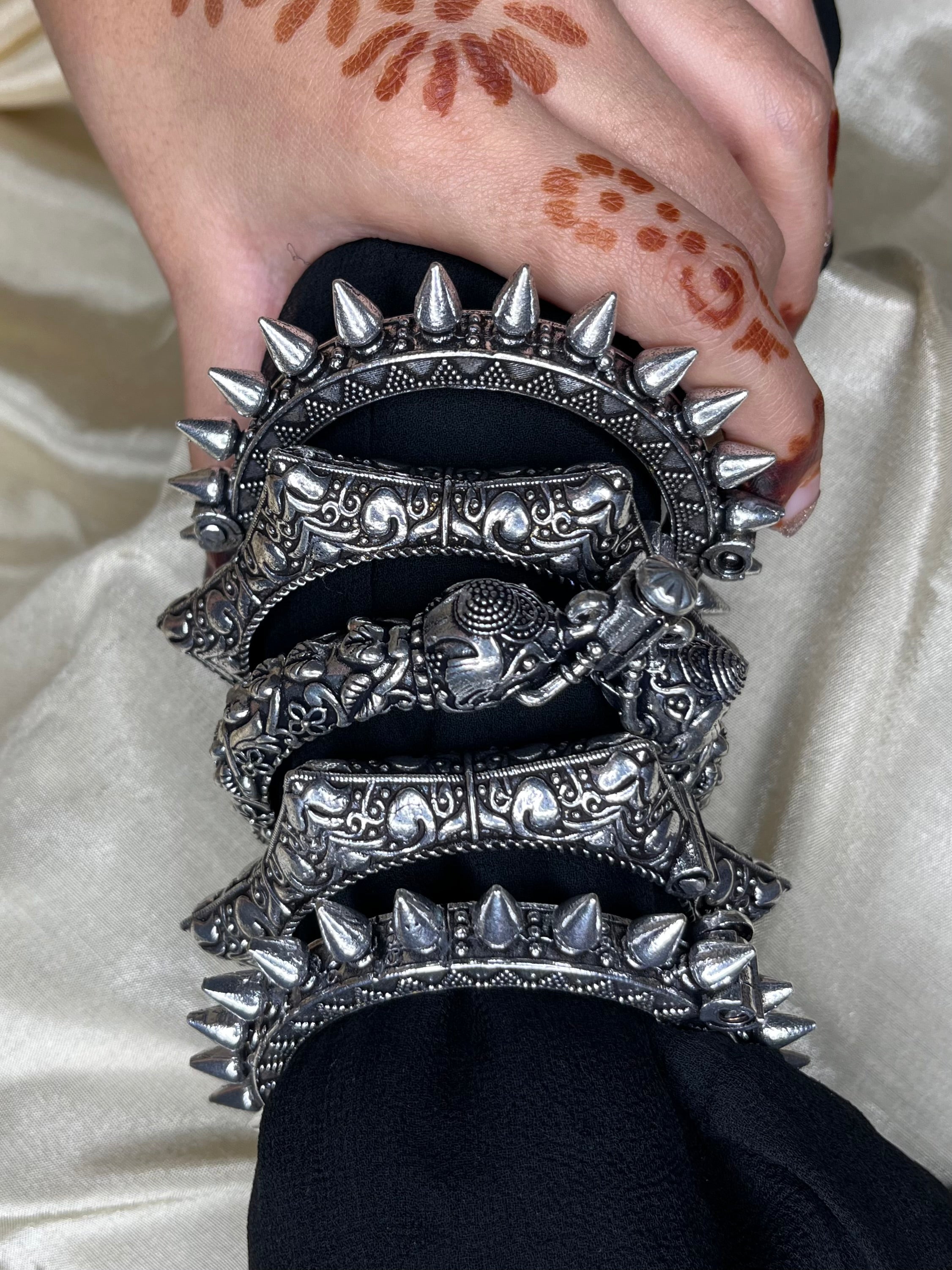 Silver Replica Kada Stack 5