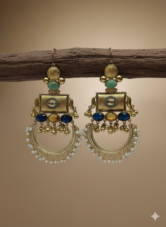 Chandbali Fusion Earrings