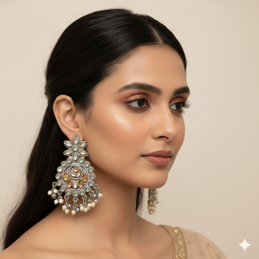Dual tone Earrings