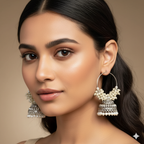 Chanbali Bead Jhumkas
