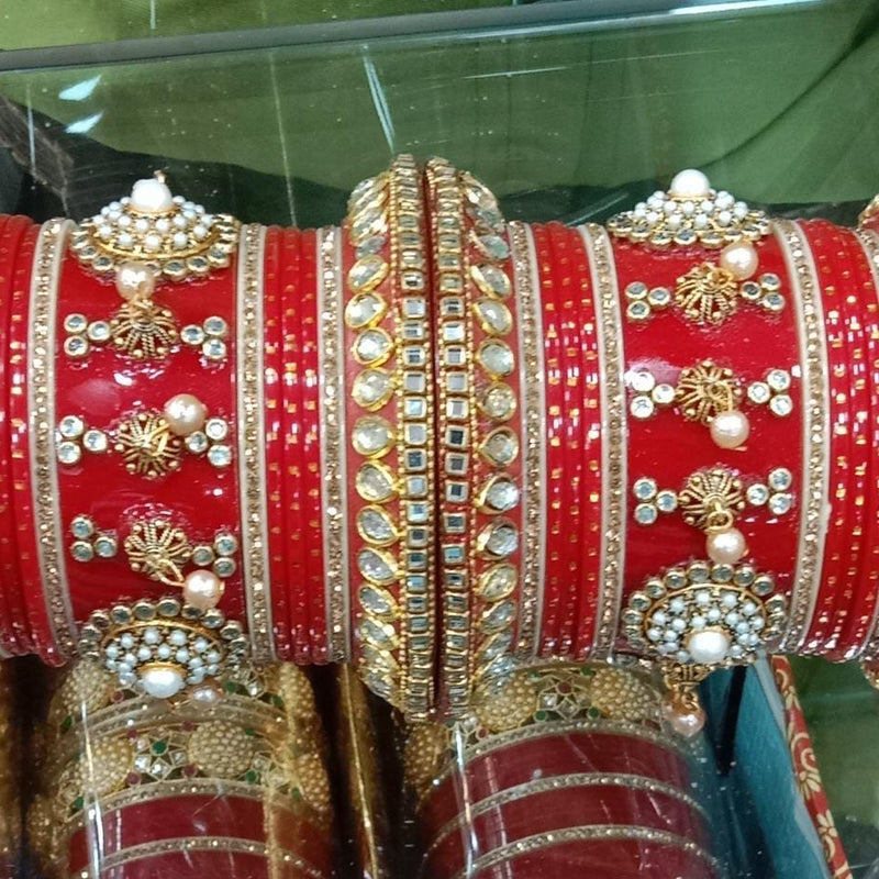 Rajwada Red Chuda Set
