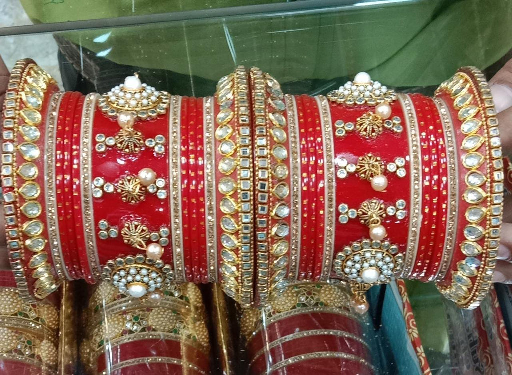 Rajwada Red Chuda Set