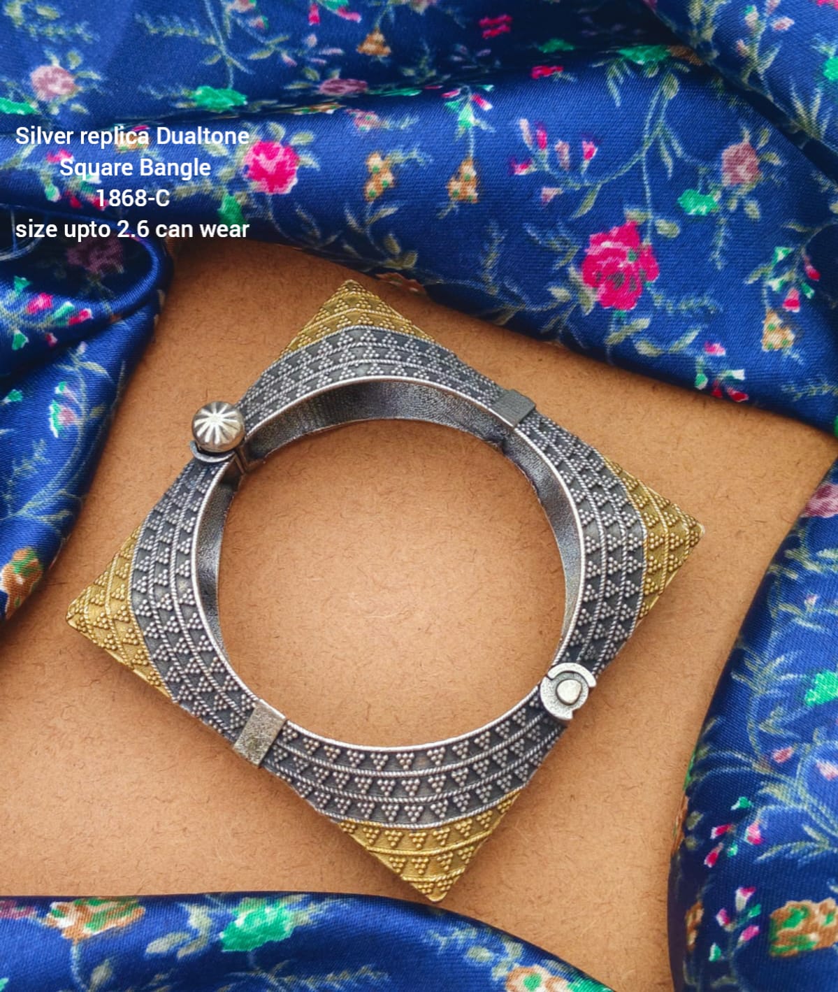 Rectangle Oxidized Kada