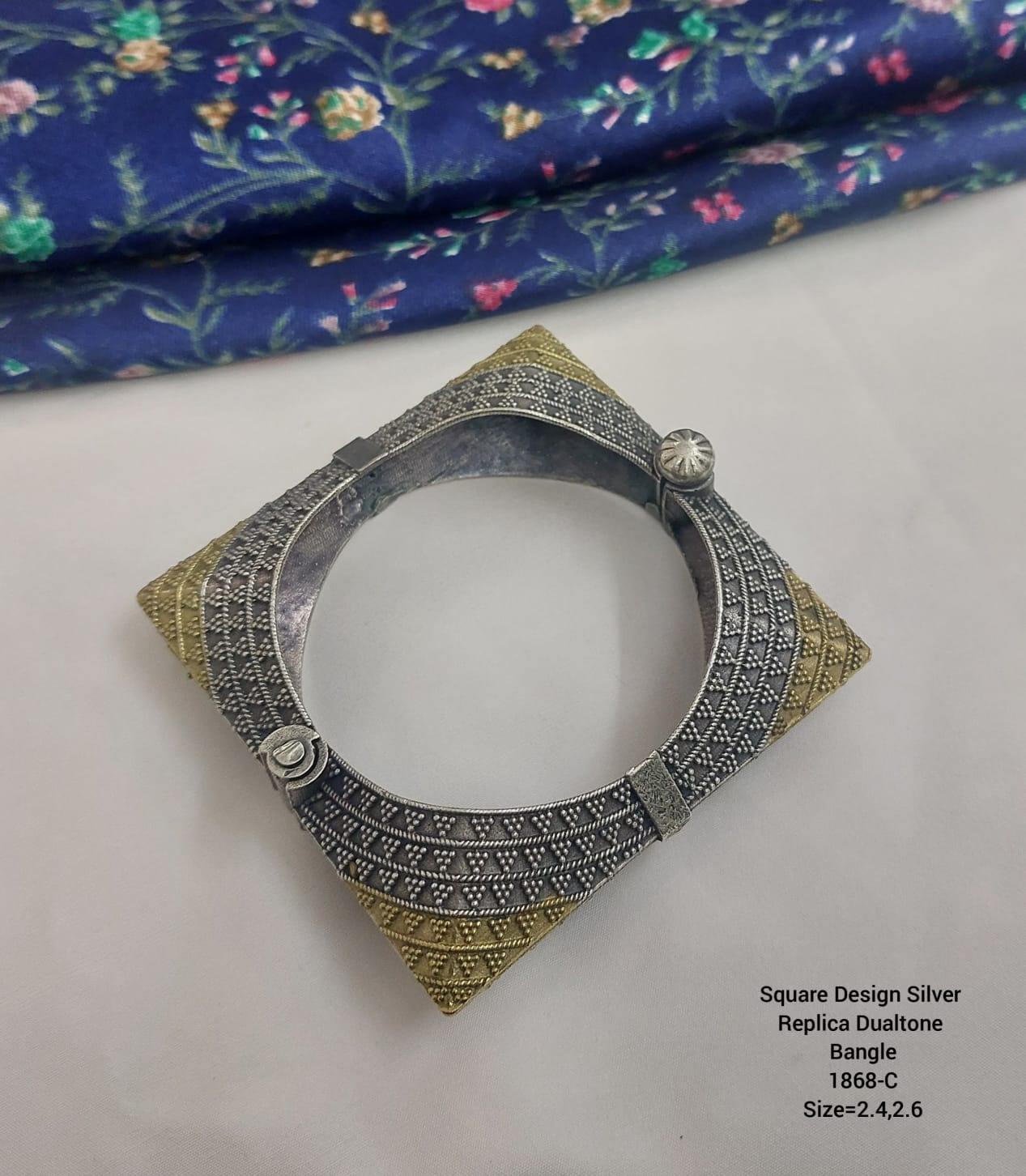 Rectangle Oxidized Kada