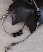 Oxidized Beaded Anklets