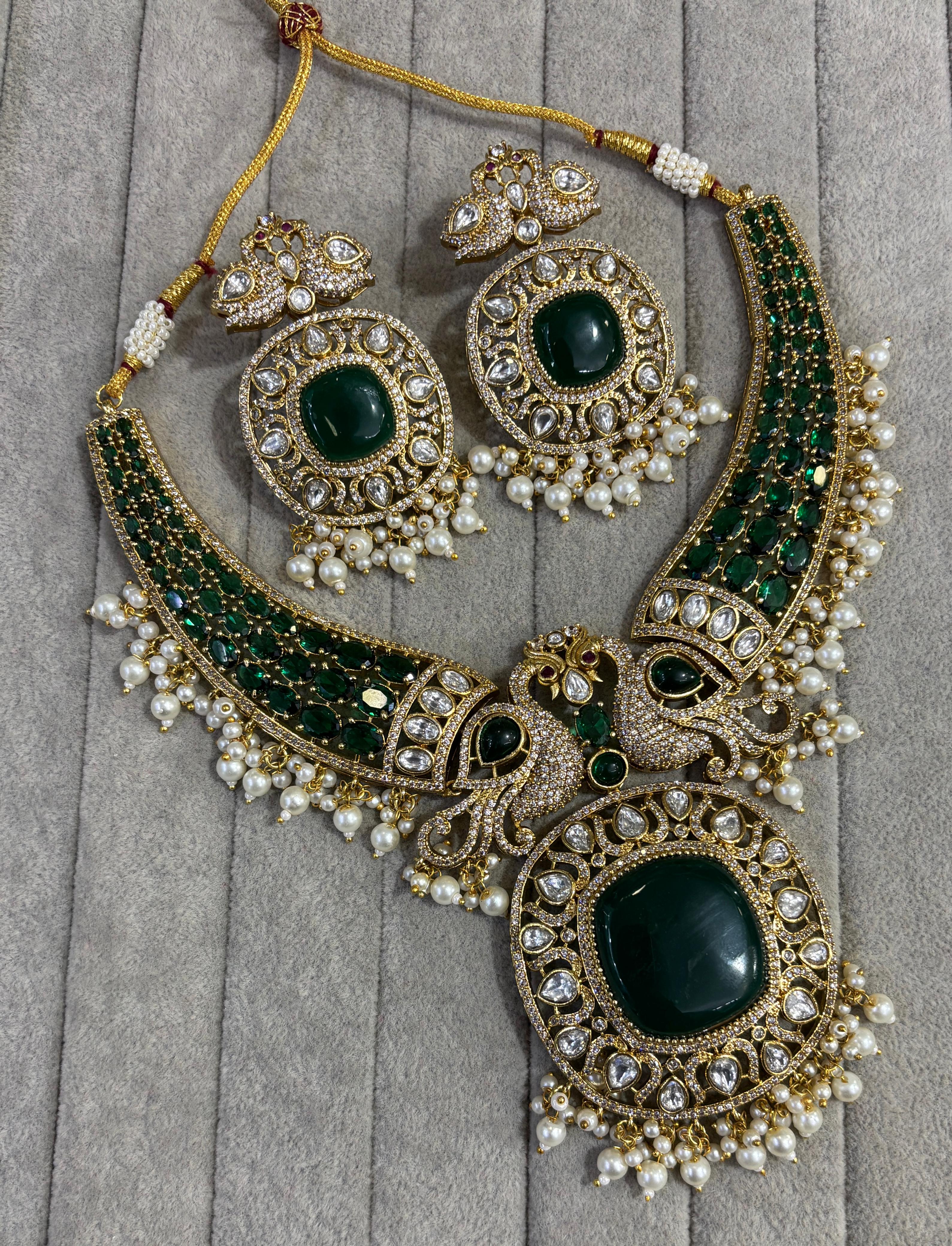 Peacock Doublet Stone Set