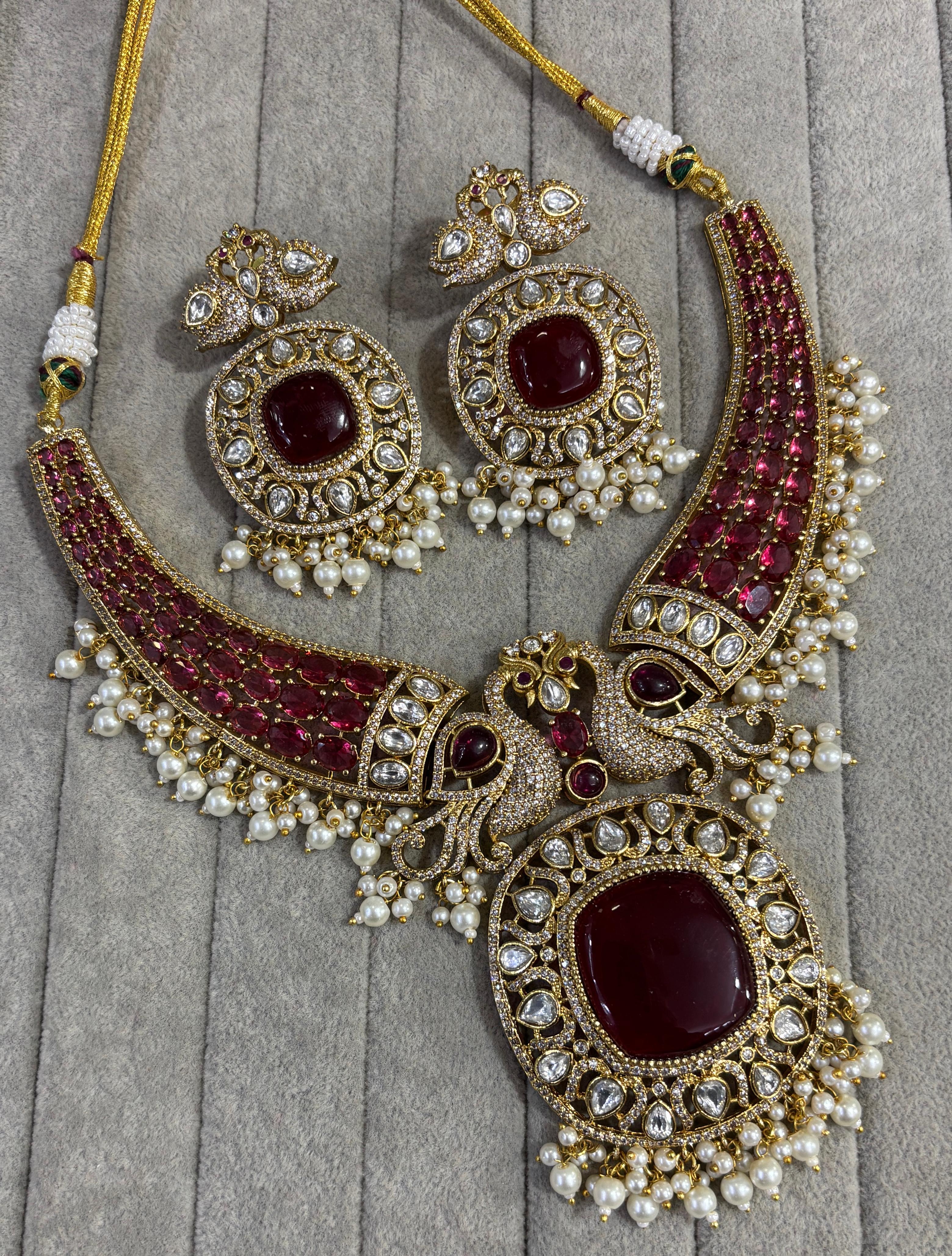 Peacock Doublet Stone Set 1.0