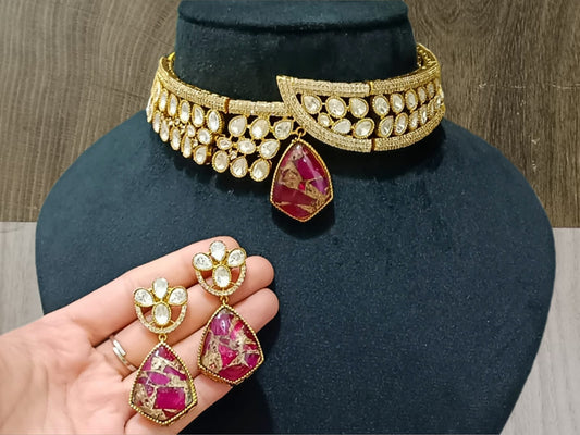 Leafy Kundan Choker Set