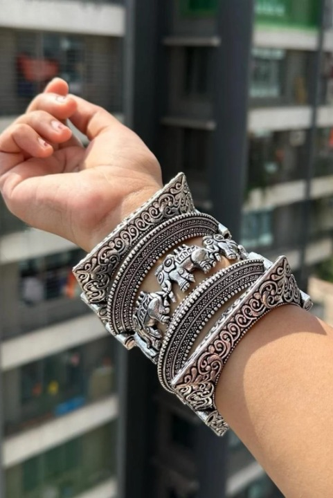 Silver Replica Kada Stack 3