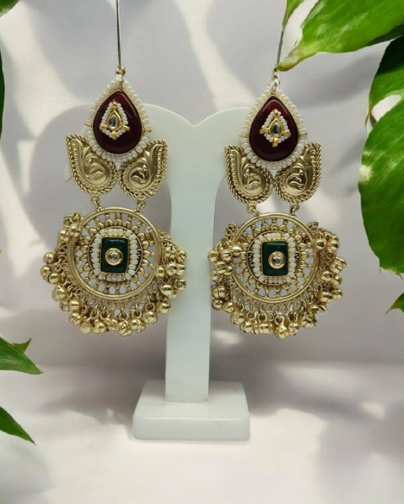 Leafy Kashmiri Earrings