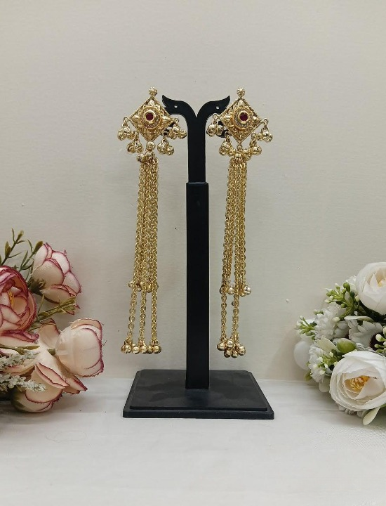 Geometric Earchain Earrings