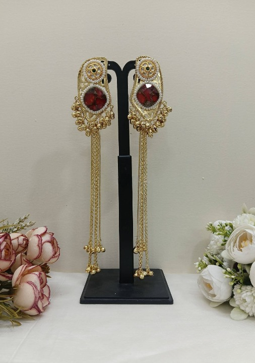 Red Geometric Earrings