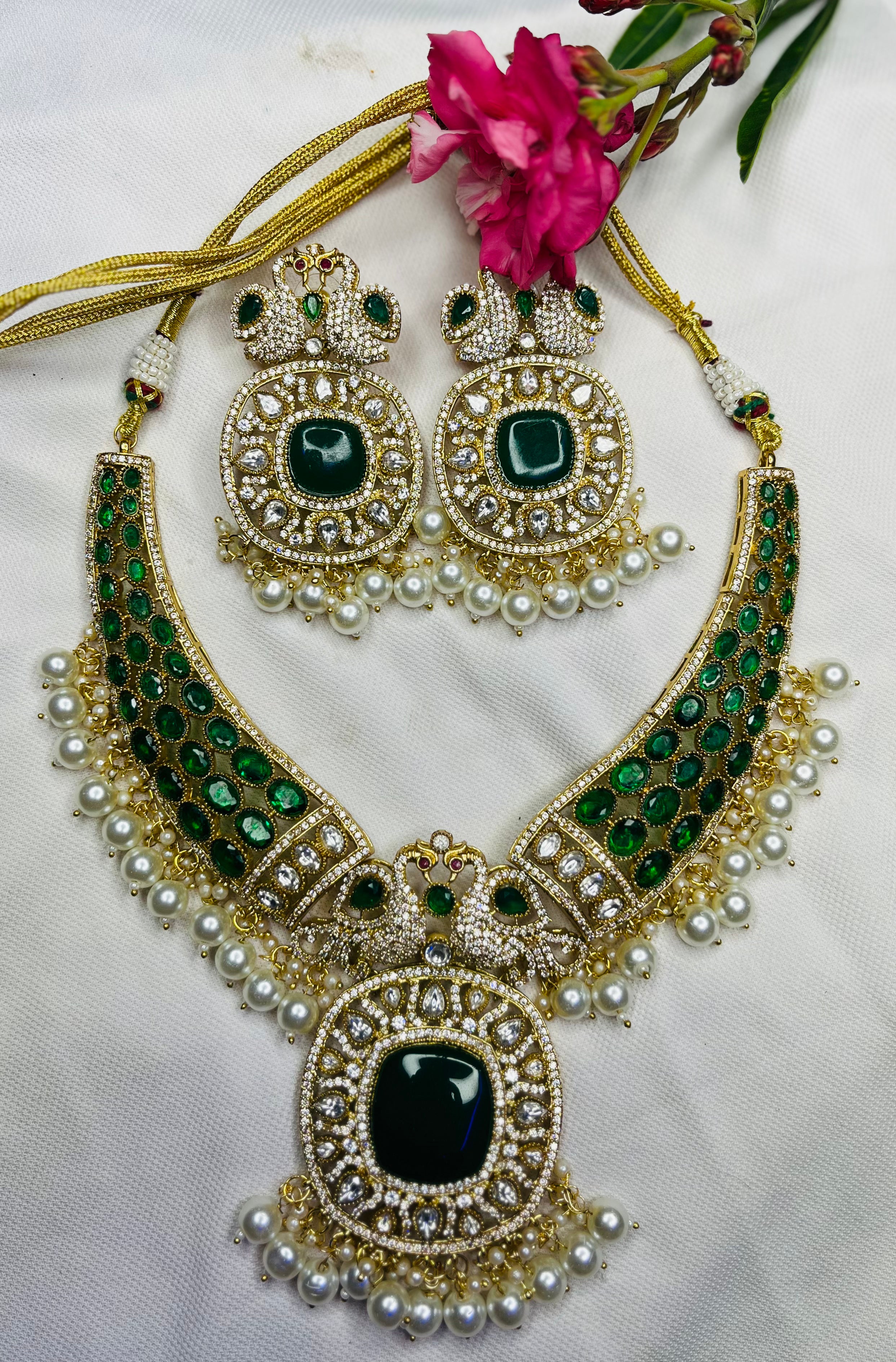 Peacock Doublet Stone Set