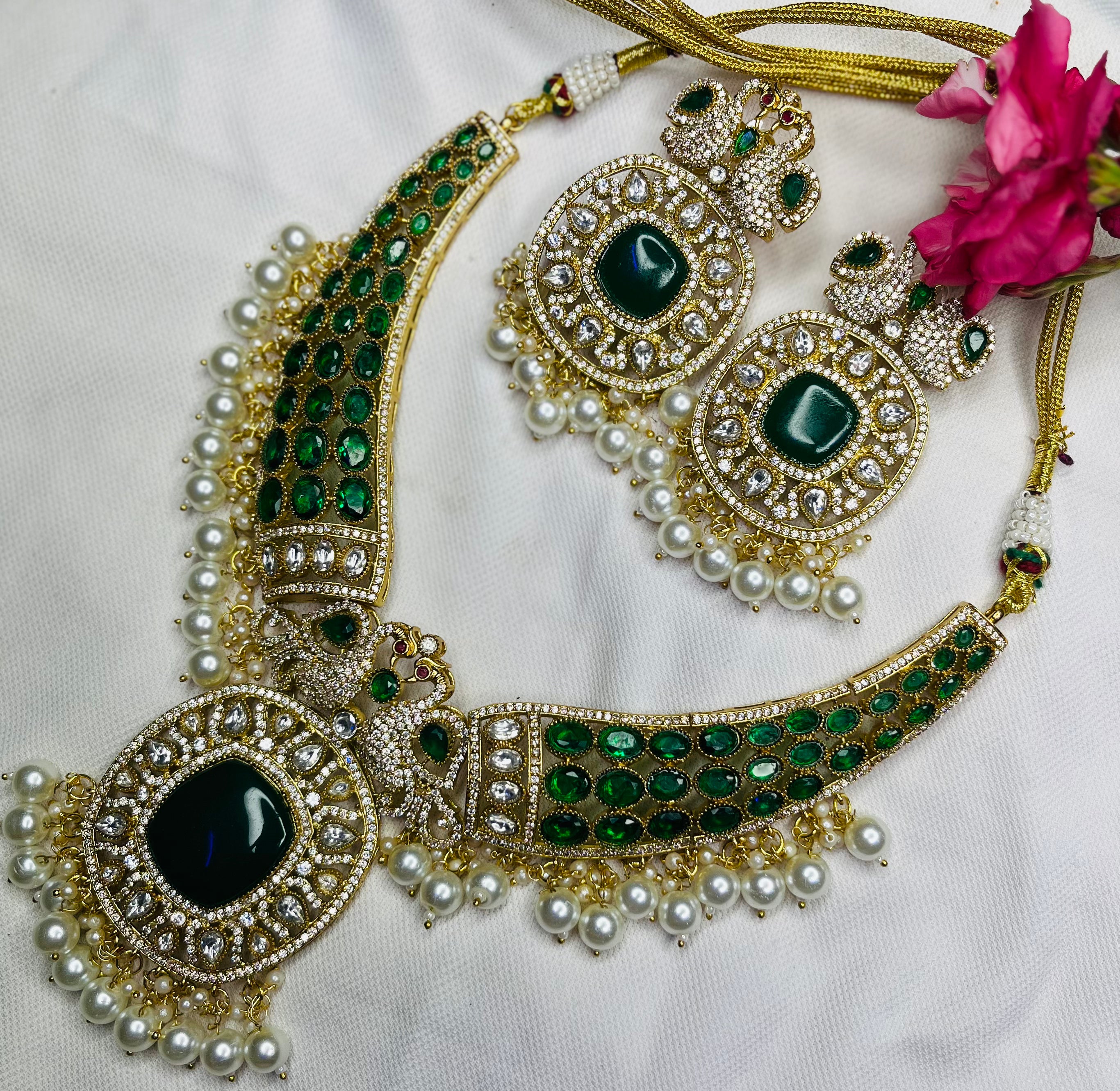 Peacock Doublet Stone Set