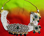 Kundan Polki Choker Set Green