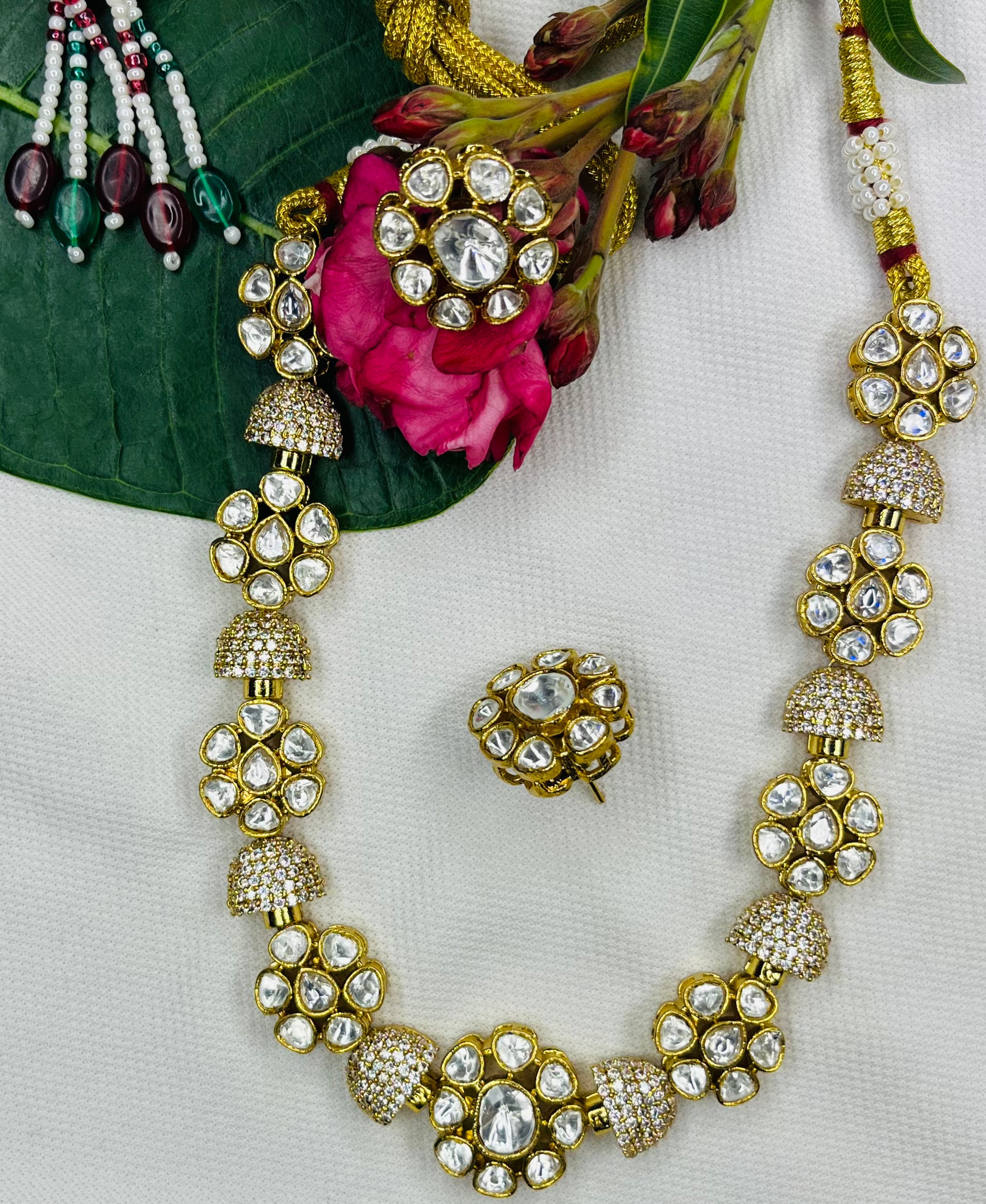 Gold Zircon Choker Set